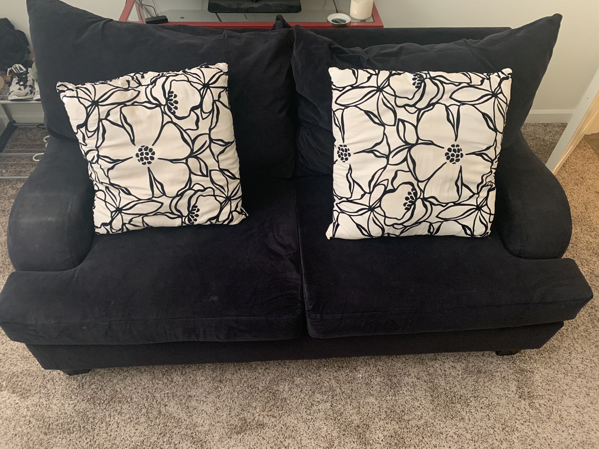 **FREE** Black sectional couch (two pieces)