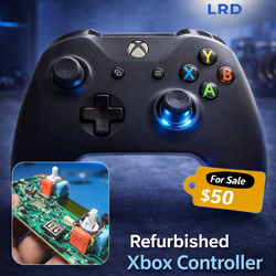 Refurbished Xbox Controller – Upgraded with TMR Joysticks