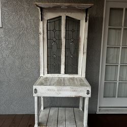 Leaded Glass Entry Table