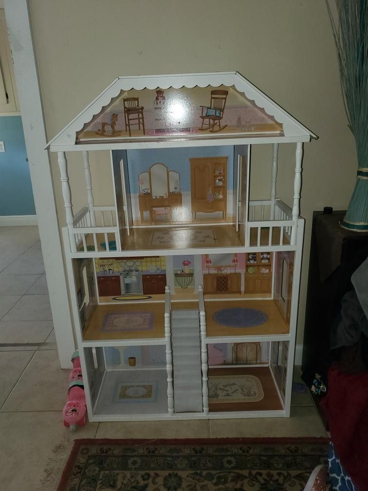 REDUCED!!! 4 1/2FT DOLL HOUSE