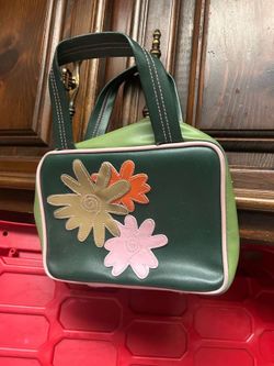 Green Floral Handbag