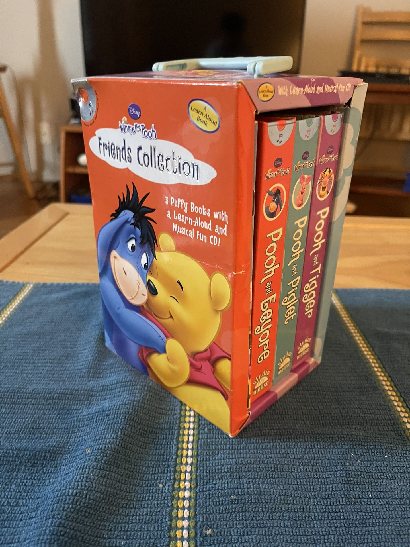 Pooh and Eeyore and Tigger Books with Read & Learn Aloud at Home w Carry Case