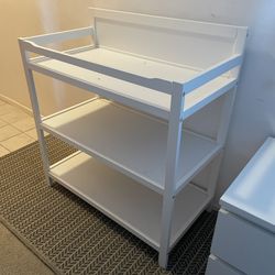 Storkcraft Alpine Wood Baby Changing Table - White (Modern Nursery Station)
