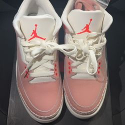Pink Rust 3s Size 5.5 GS/7 W