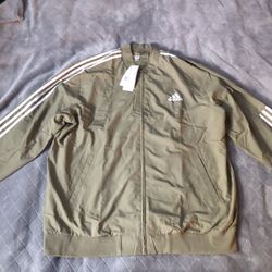 Men’s Olive Green Adidas Bomber Jacket 