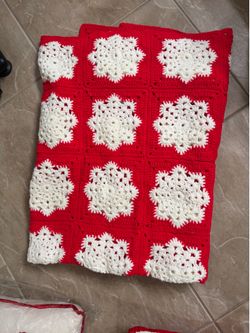 Crochet pillows & blanket