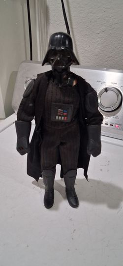 1990 KENNER Vintage  12- inches Star wars Darth Vader doll with clothes,  shoes and Cape. Good condition. Collectible.