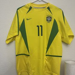 Vintage Ronaldinho Brazil 2002 World Cup S Small Nike Jersey Soccer Football