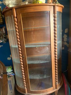 Oak Curio cabinet