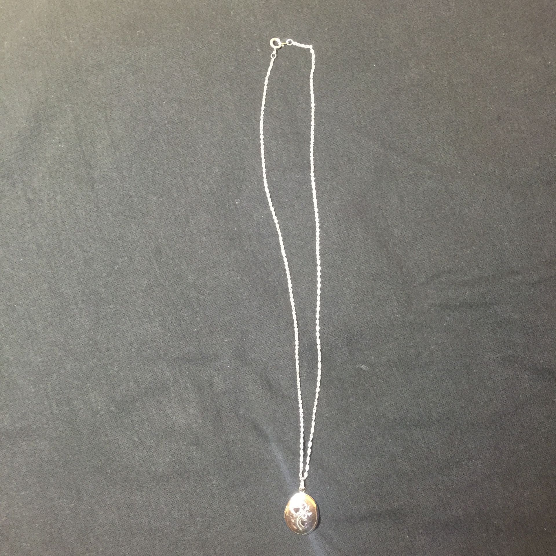 Silvertone Locket Necklace