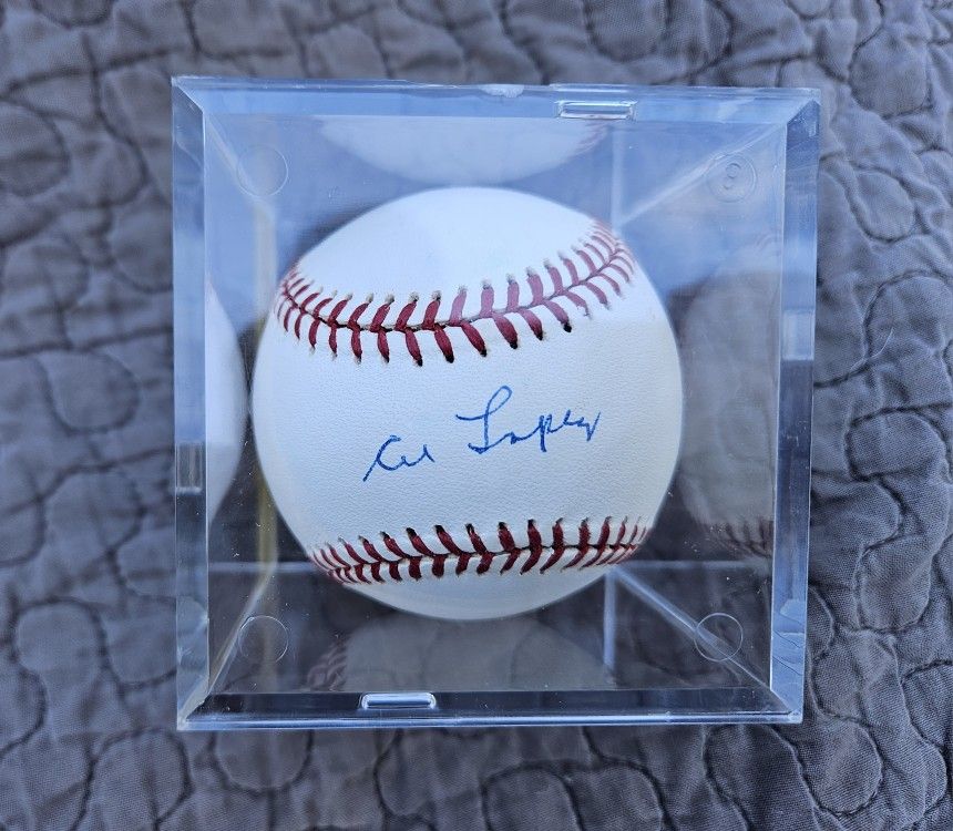 Signed Al Lopez Auto MLB Baseball Autograph HOF Whitesox