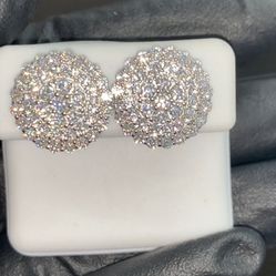 925 Silver Moissanite Diamond Earring 