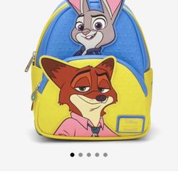 BOXLUNCH EXCLUSIVE ZOOTOPIA 2 NICK AND JUDY STACKED BACKPACK 