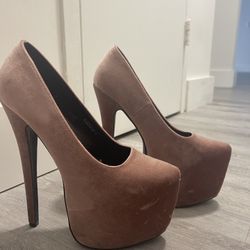 Velvet Shoes Heels 6 Inches 