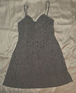 Black and white spaghetti strap dress