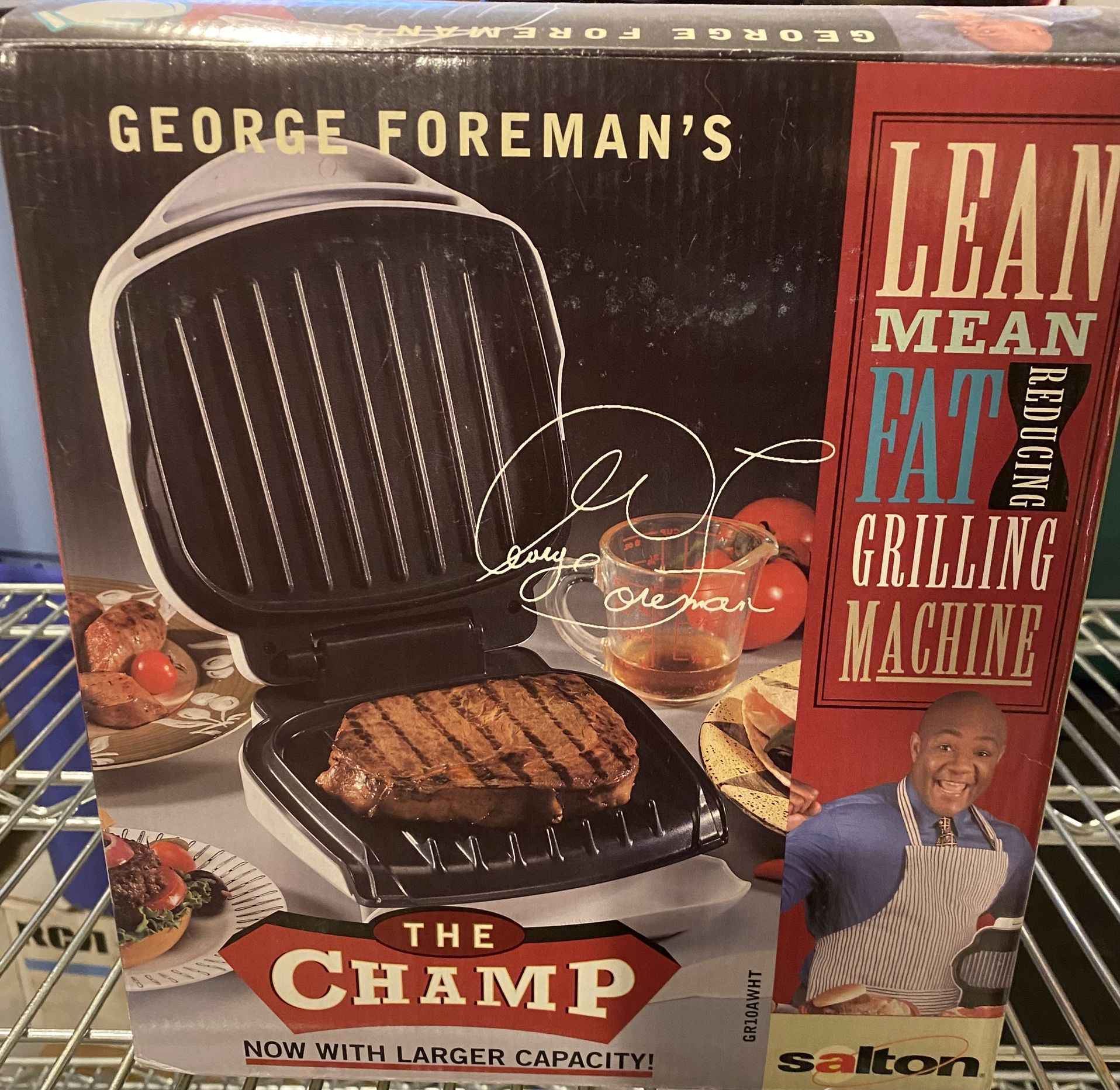 George foreman lean mean fat grilling machine. Used