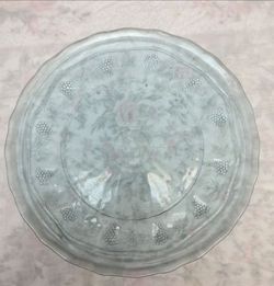 Vintage Grape & Vine Glass Dinner Chargers / Serving Plates