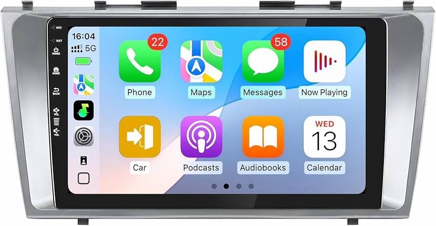 5G-WiFi6 (4Core 64G ROM) Car Radio Stereo for Toyota Camry 2006-2011,9 inch Touch Screen Head Unit with Wireless Carplay Android Auto GPS Bluetooth SW