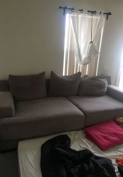 Couch suede grey comfy