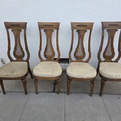 Thomasville Furniture Villa d'Este Italian Provincial Caned Splat Back Dining  Chairs 