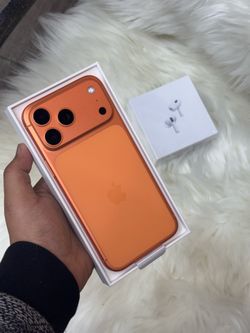 iPhone 17 pro max with AirPods on special