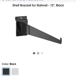 12" SHELF BRACKET BLACK 2/MASTER