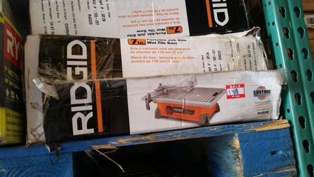 Ridgid 7in job site wet tile saw