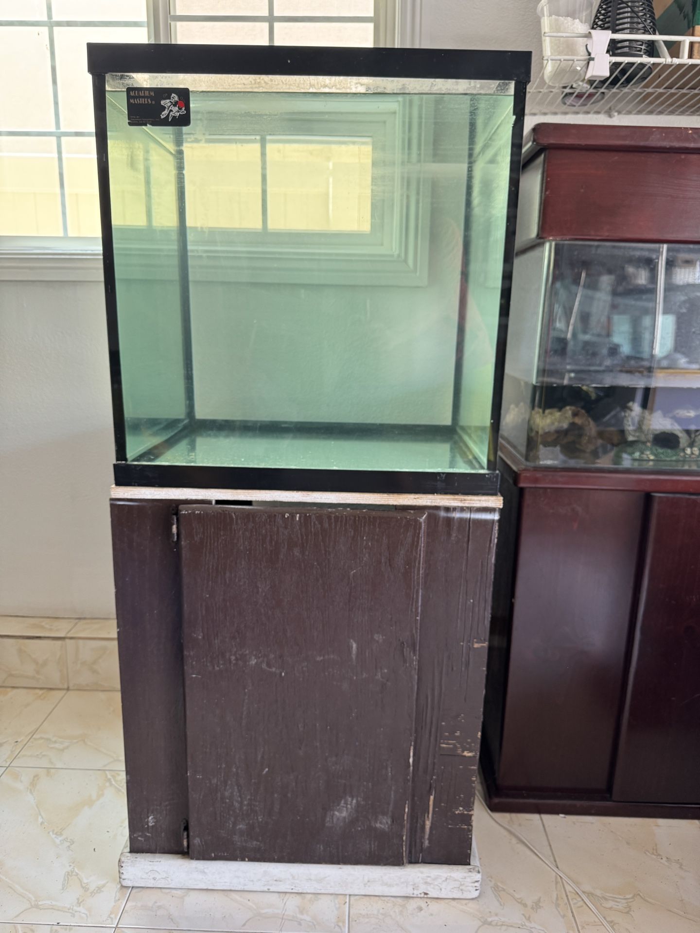 Aquarium Fish Tank Cube Tank With Matching Stand