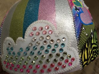 Raskullz Sparklez Kids Sparkly Youth Bike Helmet Size M Like New