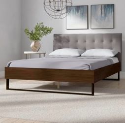 Queen Upholstered Bed + Free Mattress