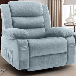 New in box-Korser Recliner Chair, Rocking Chair with Massage and Heat, Wide Rocker Chair,360°Swivel Nursery Rocking Chairs, Oversized Recliner for Adu