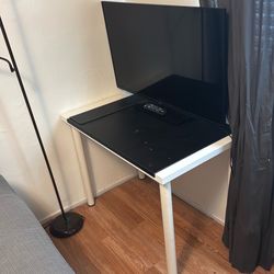 Office desk & JVC Tv