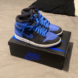 Jordan 1 Black And Blue Suede $70