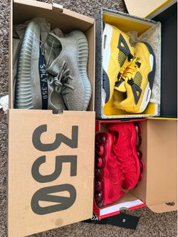 🔥 3-Pair Sneaker Bundle – Yeezy 350 (8.5), Jordan 4 (8) & Nike Vapormax (8)
