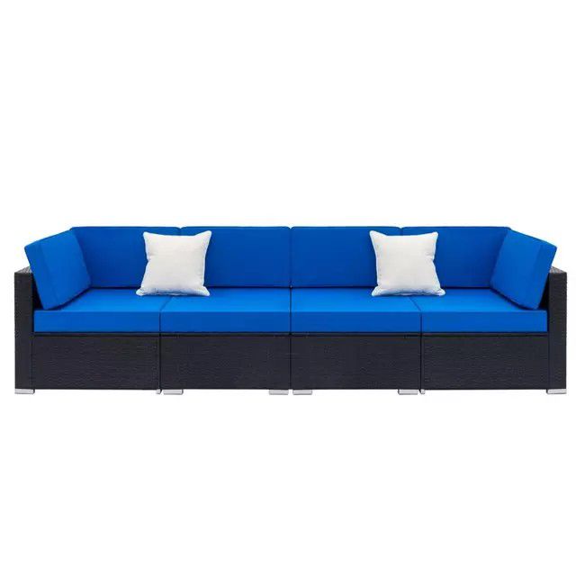 Blue Cushion Patio Sofa