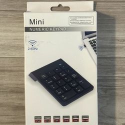 Mini Numeric Keypad For Windows, Android, Mac (Black) 2.4GHz
