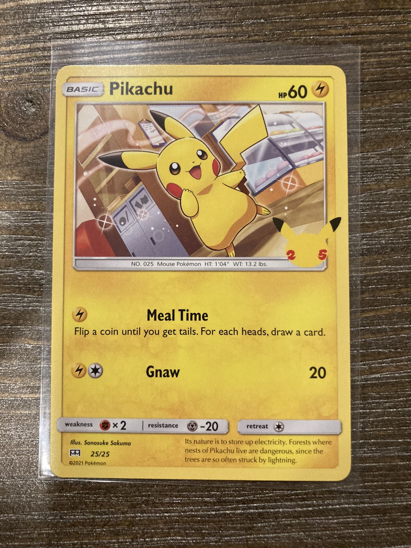 Pikachu Non HOLO McDonald's Anniversary