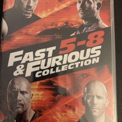 FAST & FURIOUS 5-6-7-8 Movie Collection (DVD) NEW!