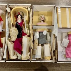 Lot Of Franklin Heirloom Dolls - All Original Packing Never Used 