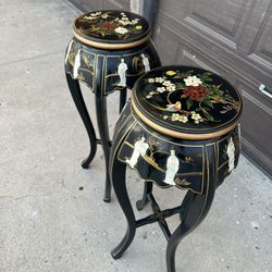 Vintage Mother of Pearl Plant Stands $247.00 For Both
