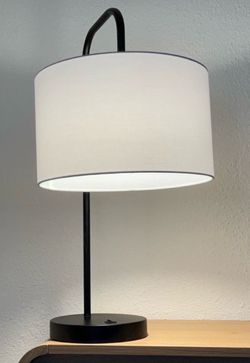 Bob’s Discount Furniture Table Lamp - Black with white lampshade
