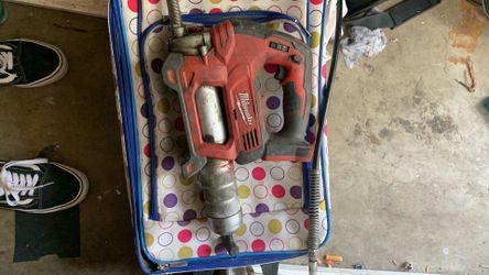 Milwaukee grease gun, crescent wrench , 1 3/4