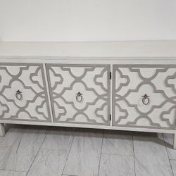 White Wood Credenza 
