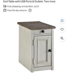 Beautiful Chair End Table With Charging Ports