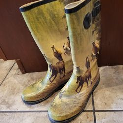 Women size 10 western equestrian rubber waders/boots