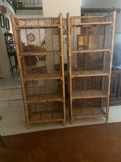 Wicker shelves