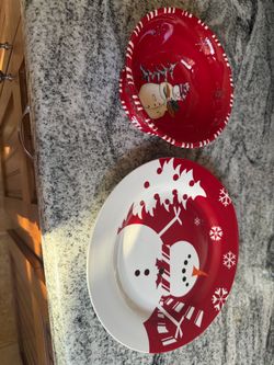 Christmas candy & cookie dishes