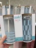 Zak Everyday Smiles 20oz Glassware Set 2pk Bamboo Lids Straws