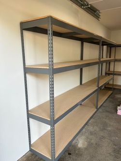 Warehouse Shelving 72 in W x 18 in D Garage Storage Racks 4 Tier Easy to Assemble Stronger Than Homedepot And Lowes Delivery Available