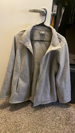 Gray Fleece Full-Zip Jacket